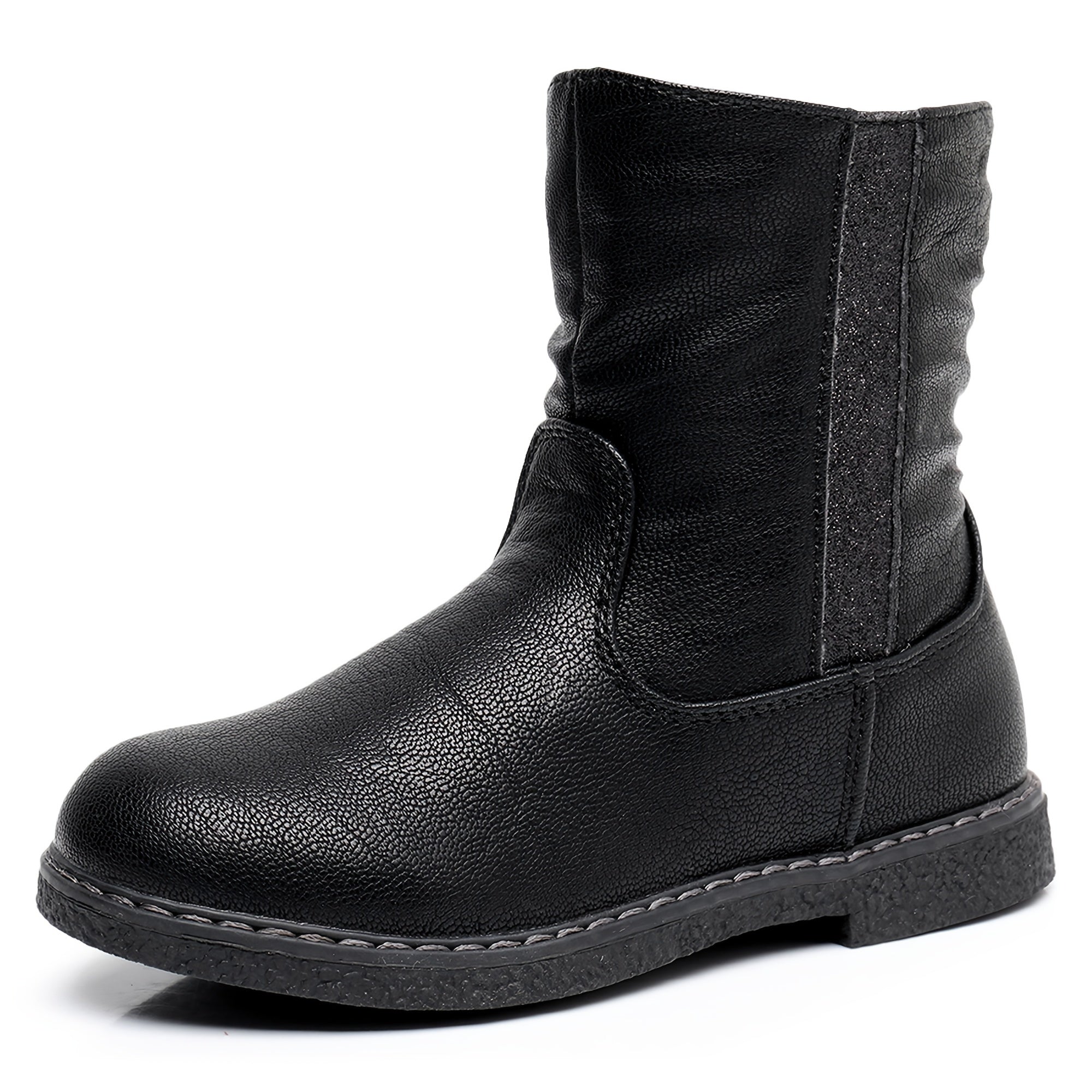 Girls' Casual Solid Zipper Boots for Comfortable Wear