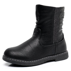 Girls' Casual Solid Zipper Boots for Comfortable Wear