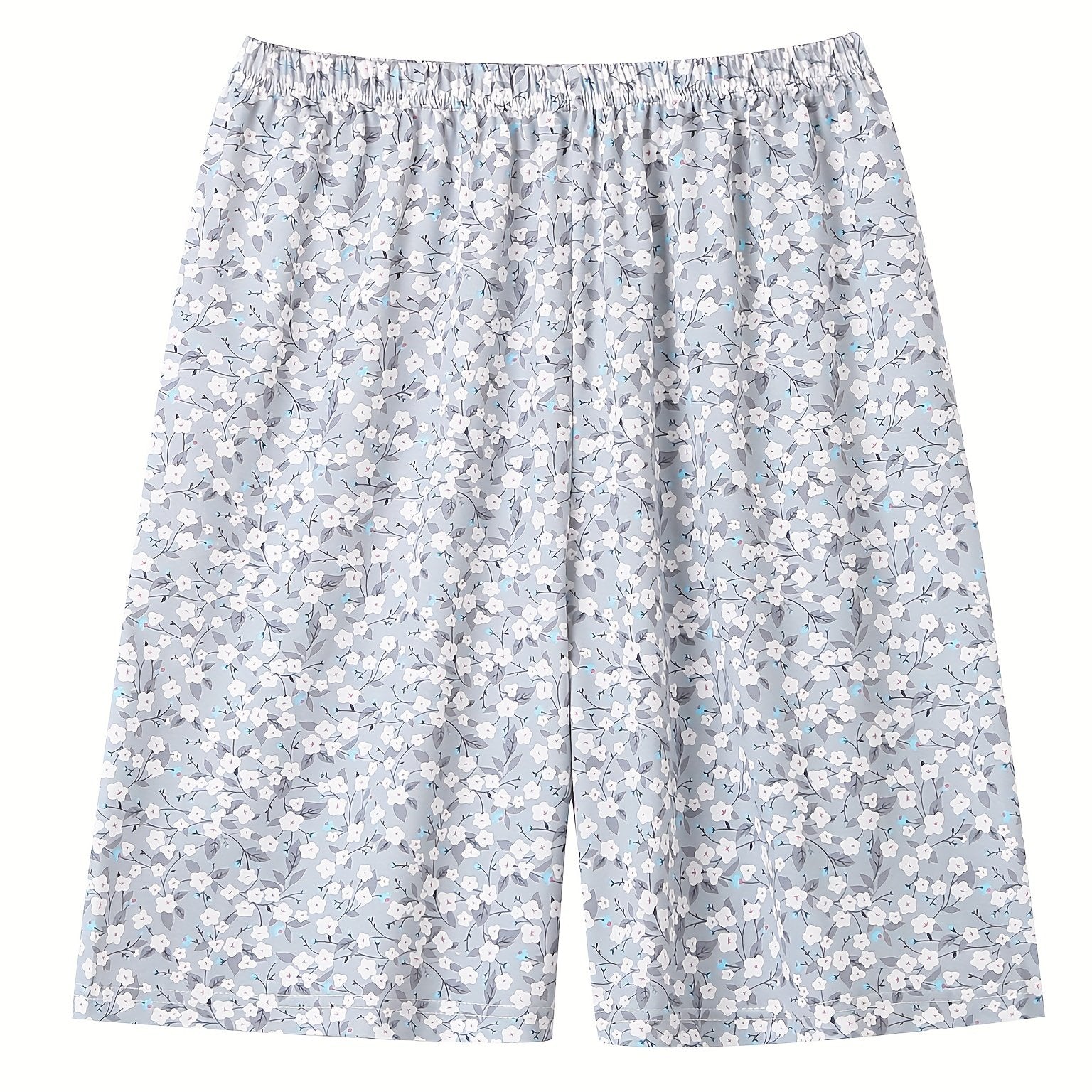 Women's Plus Ditsy Floral Print Summer Shorts