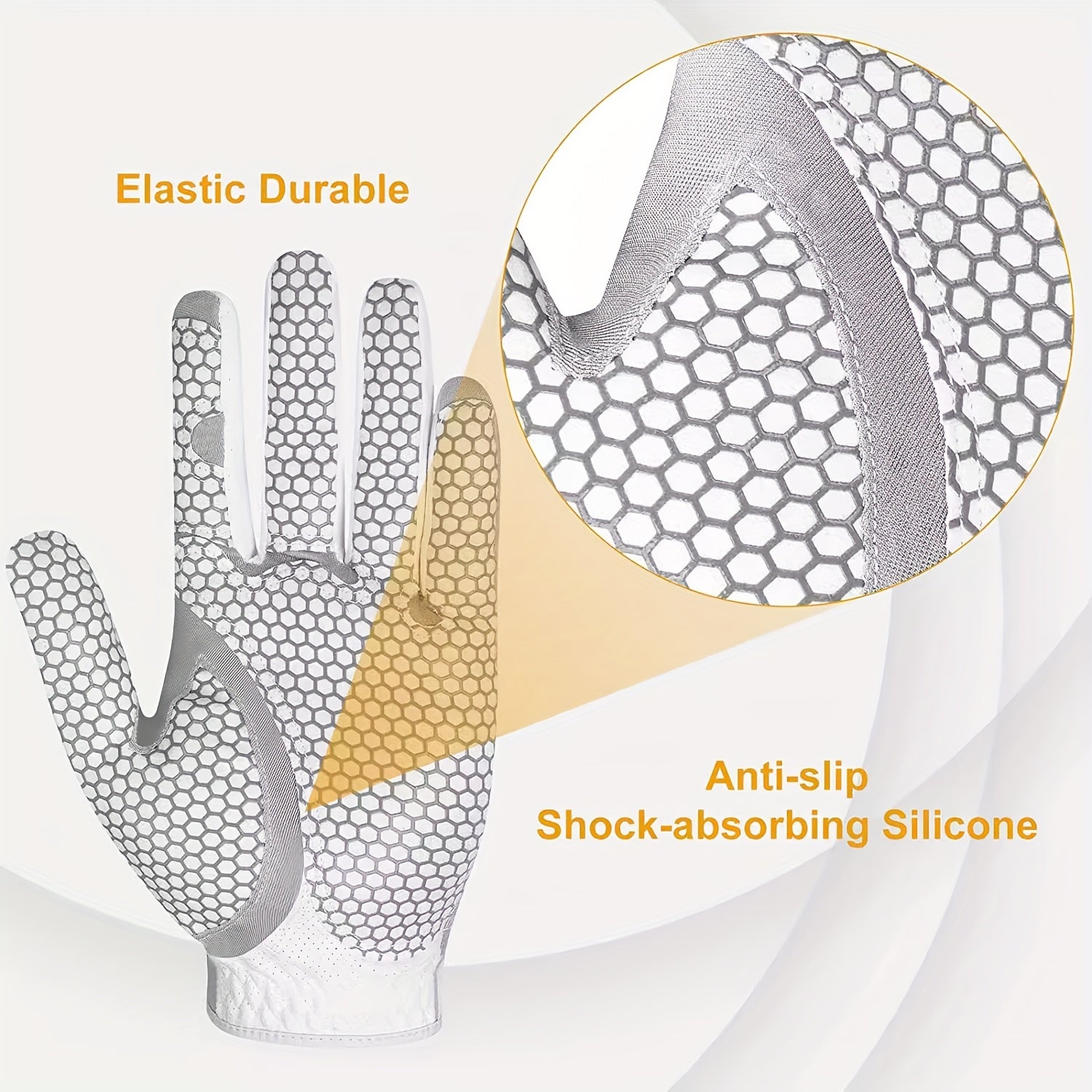 1 Pc Golf Glove Non-slip Breathable Silicone Wear-resistant Grip
