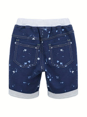 Baby Boys Casual Splash Ink Elastic Waist Shorts for Summer