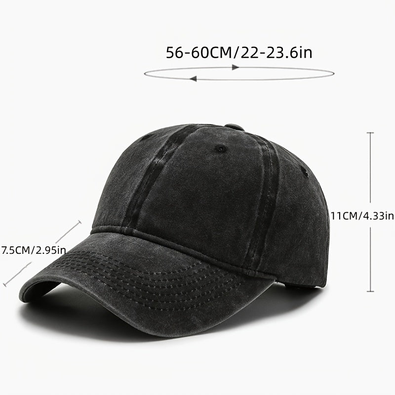 Light Board Baseball Cap Versatile Retro Sunshade Solid Adjustable Cap