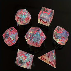 7pcs Sharp Resin Dice Set for Board Game Entertainment