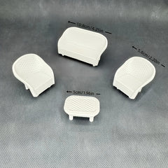 Dollhouse Furniture Set: Armchair, Ottoman, Coffee Table Mini Doll House Toy