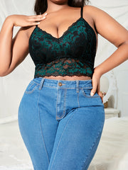 Lace V Neck Longline Bra