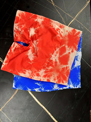 2pcs Tie Dye Women's Sports Shorts for Workout Fitness Yoga