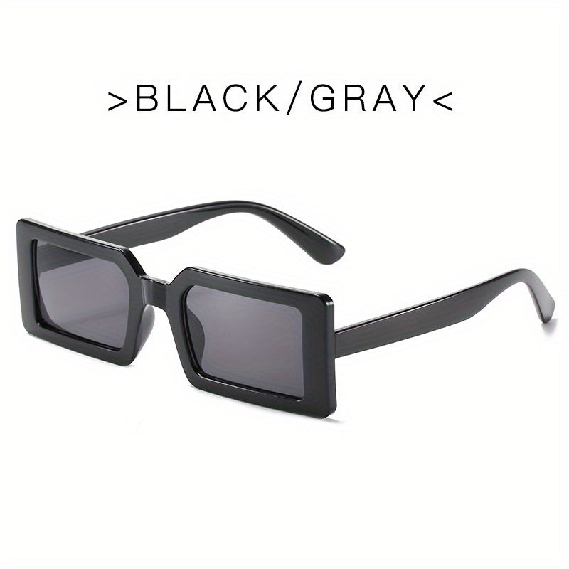 Y2K Rectangle Sunglasses Jelly Anti Glare UV400