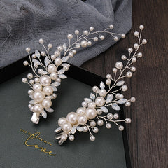 Rhinestone Faux Pearl Hair Clip Headband Bridal Hair Accessories
