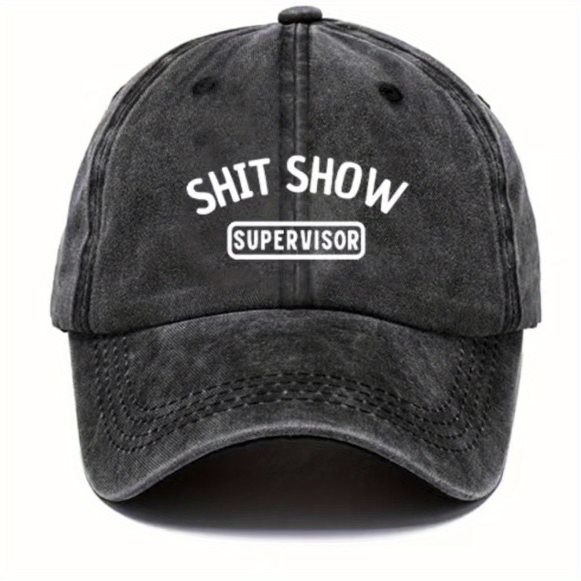Adjustable Printed Sunscreen Washed Denim Baseball Cap for Outdoor Activities