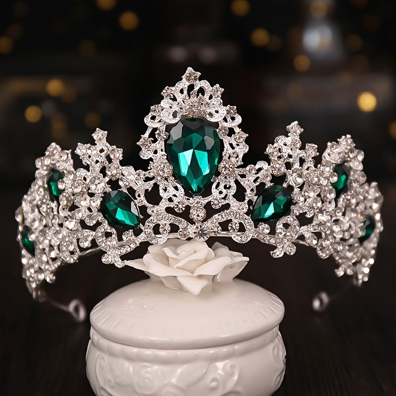 Silvery Rhinestone Bridal Crown Princess Tiara Headband