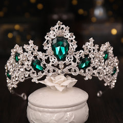 Silvery Rhinestone Bridal Crown Princess Tiara Headband