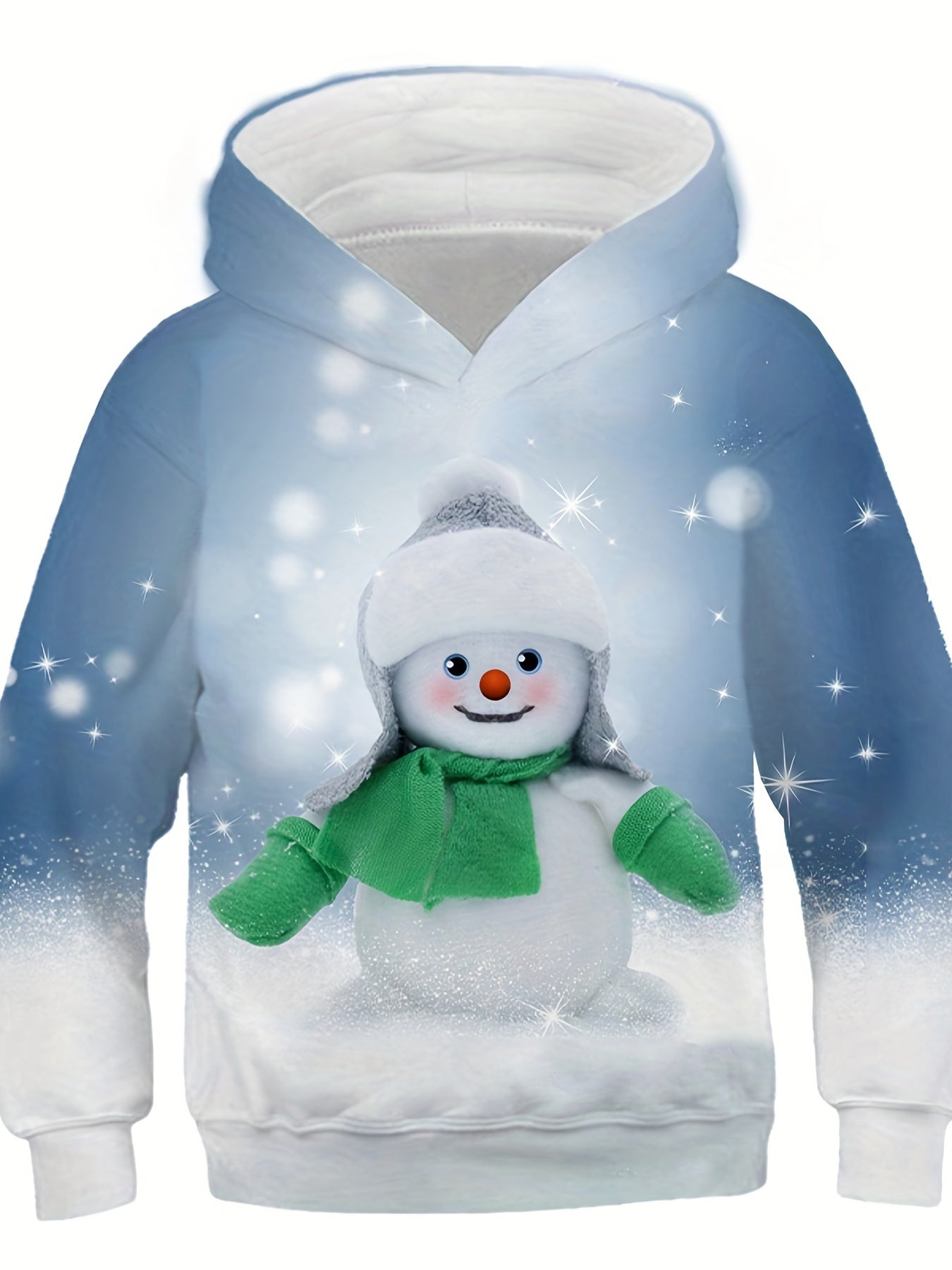 Kids Christmas Snowman Hooded Sweatshirt