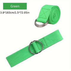 Yoga Resistance Stretch Strap with Metal D Ring