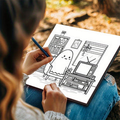 Halloween Night Coloring Book - Single Sided Printing - 22 Pages Thick Paper