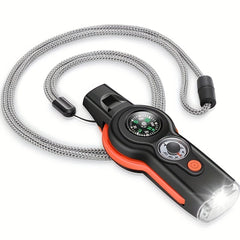 7 in 1 Outdoor Emergency Survival Whistle With Lanyard