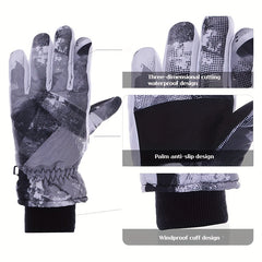 Kids' Winter Skiing Gloves - Warm & Windproof for Outdoor Sports