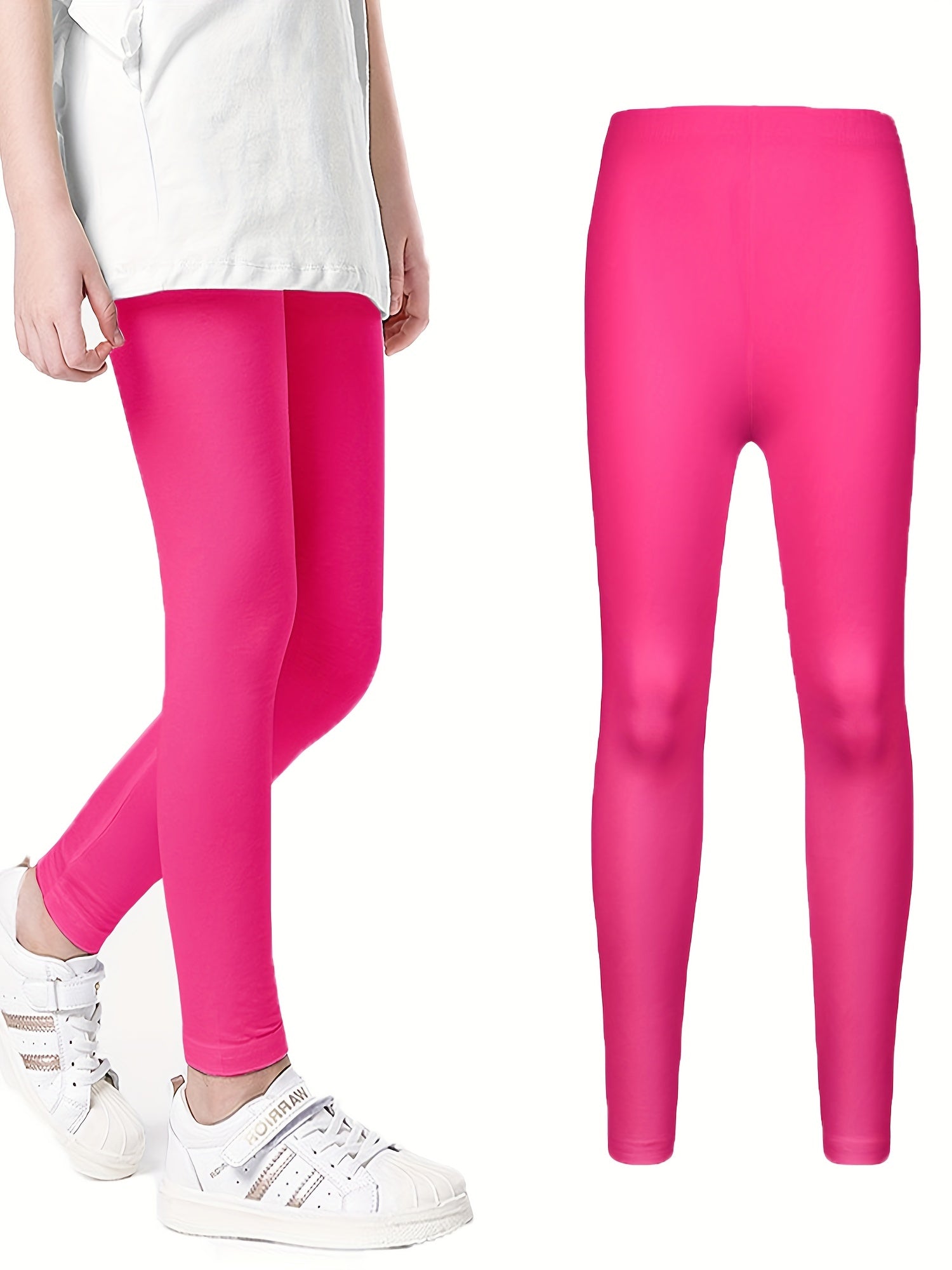 Girls Athletic Leggings Elastic Waist Casual Pants Kids Spring Summer Clothes
