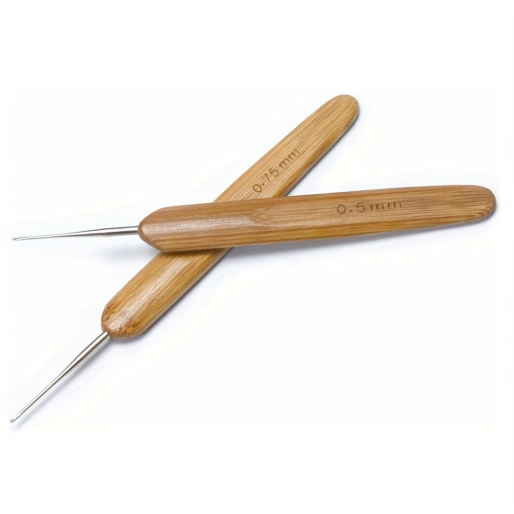 2pcs 3pcs Dreadlocks Crochet Hooks Bamboo Handle Crochet Needle