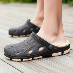 Men's Casual Hollow Out Platform Clogs