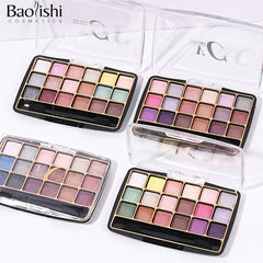 18 Eyeshadow Palette Matte Shimmer Metallic Textures Long Lasting