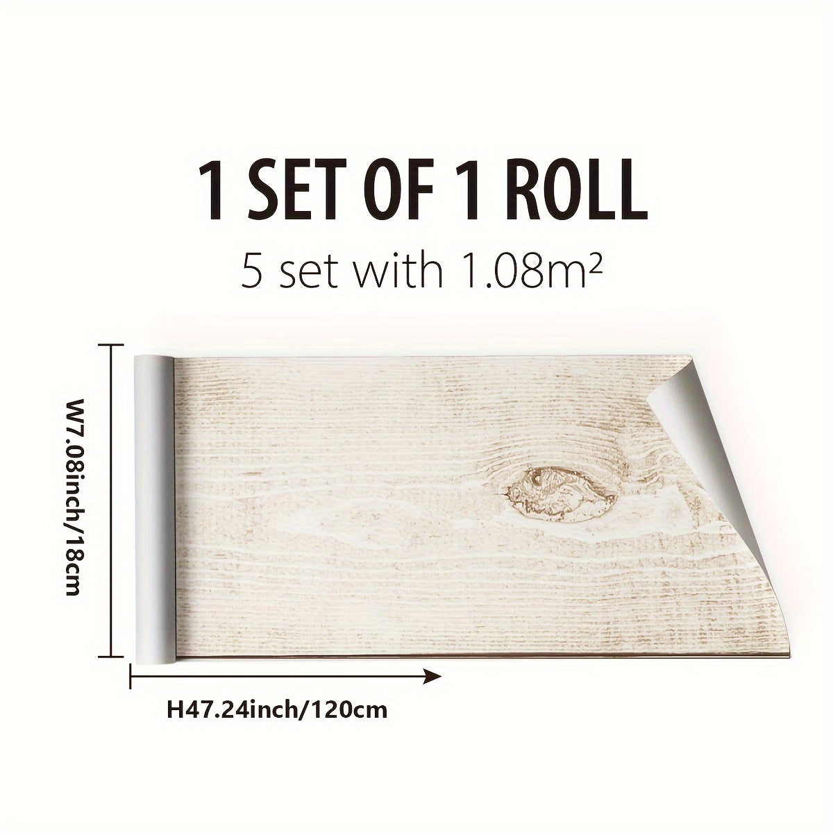 Wood Grain Print Waterproof Floor Stickers