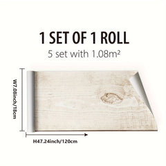 Wood Grain Print Waterproof Floor Stickers