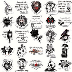 50pcs Gothic Bible Graffiti Stickers for Mobile Phone Cup Guitar Skateboard