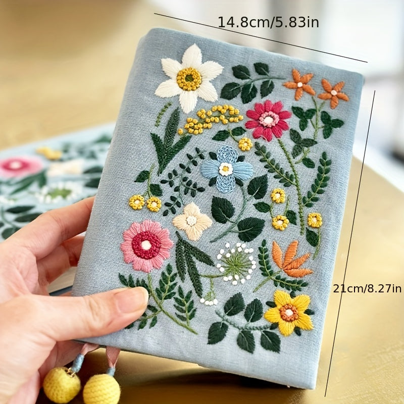 DIY Hand Embroidery Kit for A5A6 Note Book Leather Clothes Self Embroidery