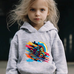 Motor Biker Long Sleeve Hoodie & Sweatpants Set
