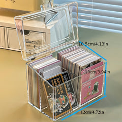 Clear Acrylic Card Storage Box Self-printed Photo Business Card