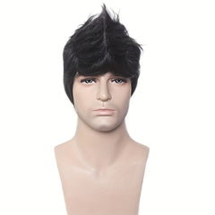 Men's Fauxhawk Curly Wig Anime Cosplay Halloween Costume Party