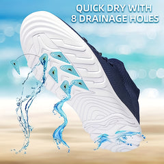 Men's Water Shoes Sneakers Quick Dry Non Slip Beach Aqua Shoes