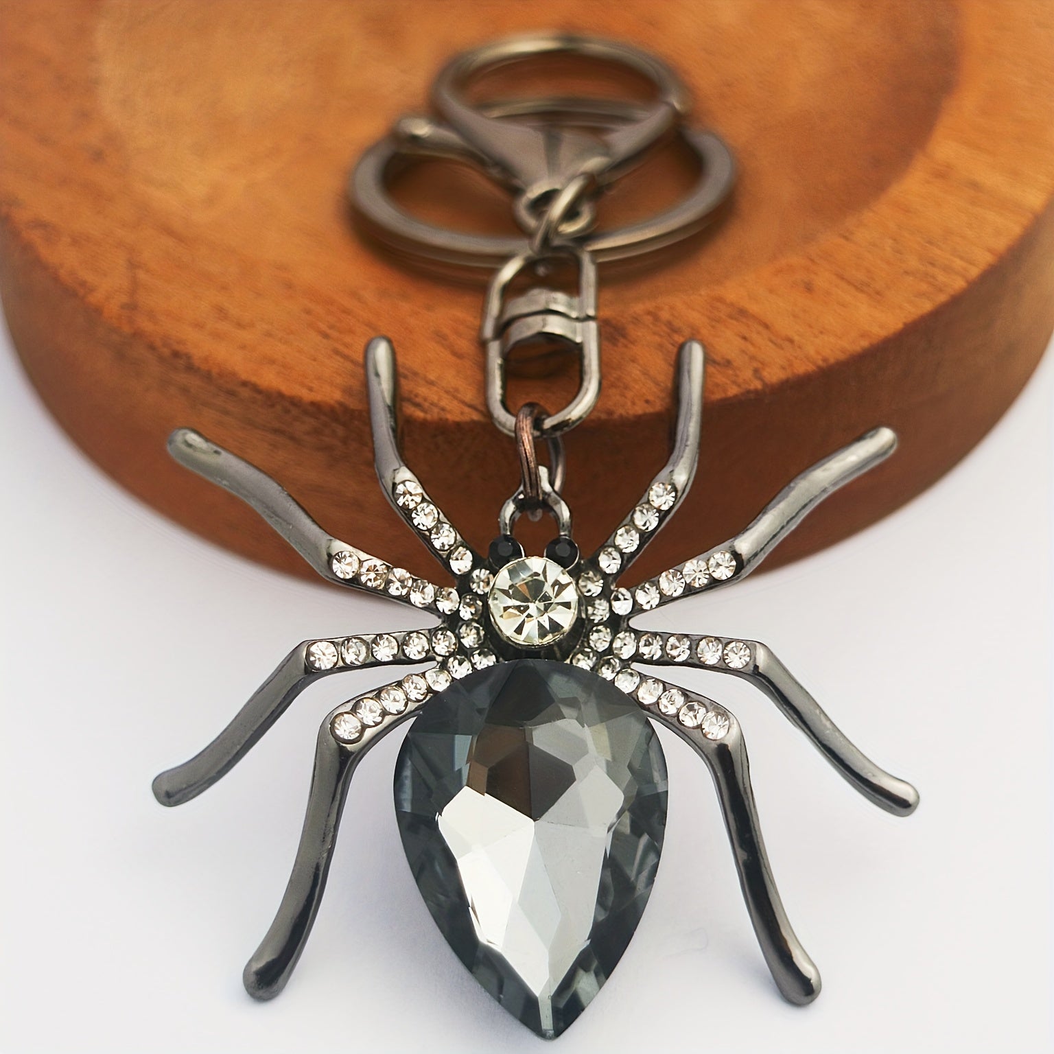 Crystal Spider Animal Keychain for Bag Backpack Wallet Car Keys