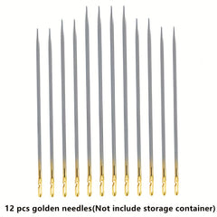 12pcs Side Hole Blind Needle With Needle Tube Hand Sewing Stainless Steel