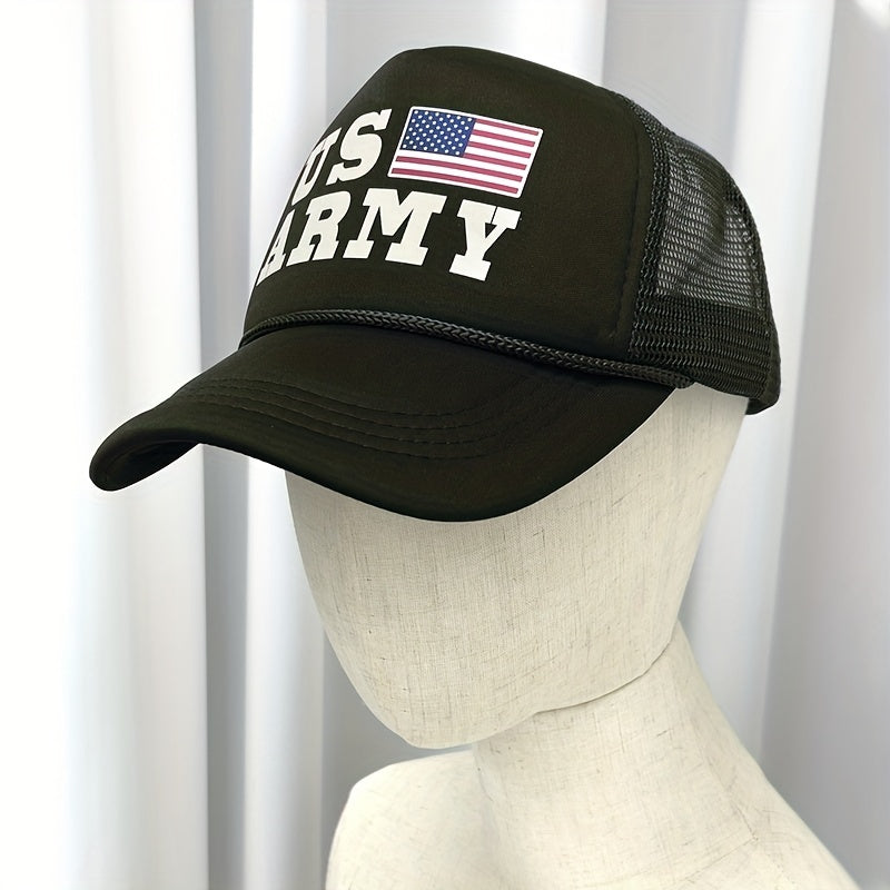US Army Print Trucker Hat Mesh Baseball Cap