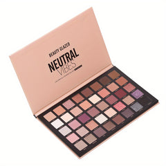 40 Color Matte & Pearly Milk Tea Eyeshadow Palette Earth Tone Makeup