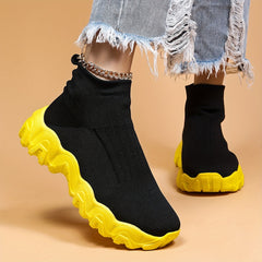 Soft Running Shoes Lightweight Breathable Slip On Outdoor Sneakers