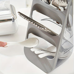 Dustproof Chopsticks Tube with Compartment Cutlery Storage Box