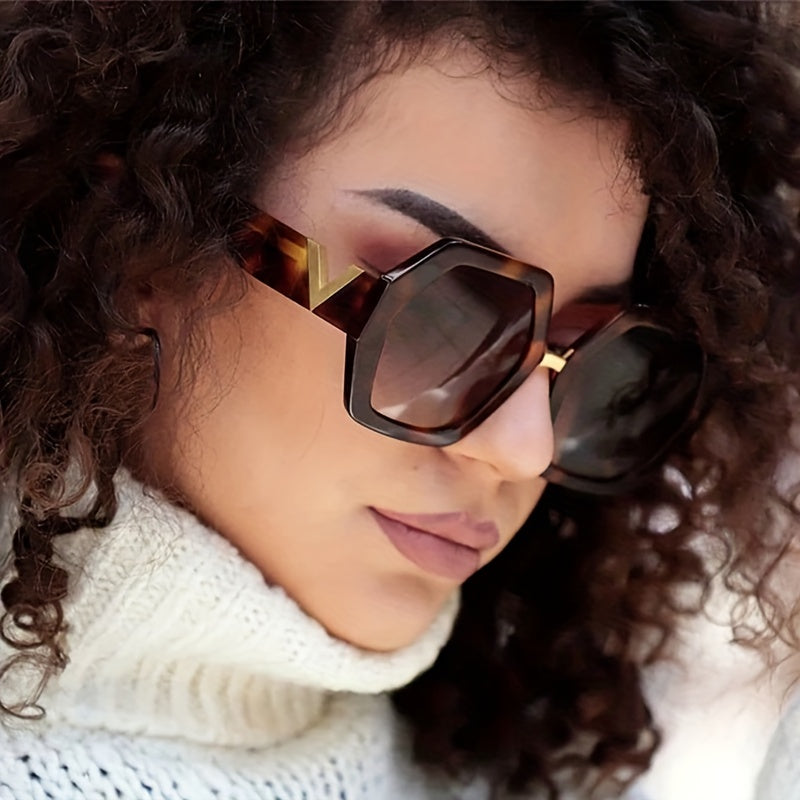 Geometric Frame Sunglasses Retro Glasses UV400