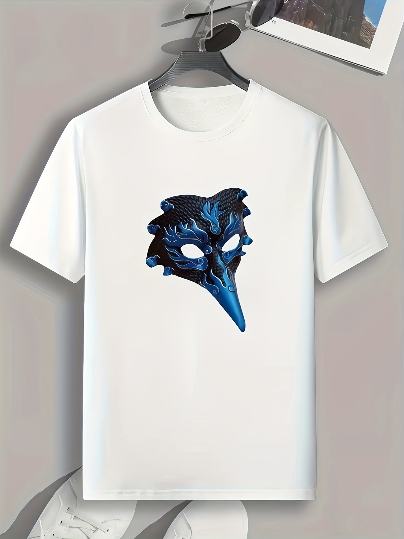 Men's Sports T-shirt Print Pattern Comfy Tee for Fitness Activities