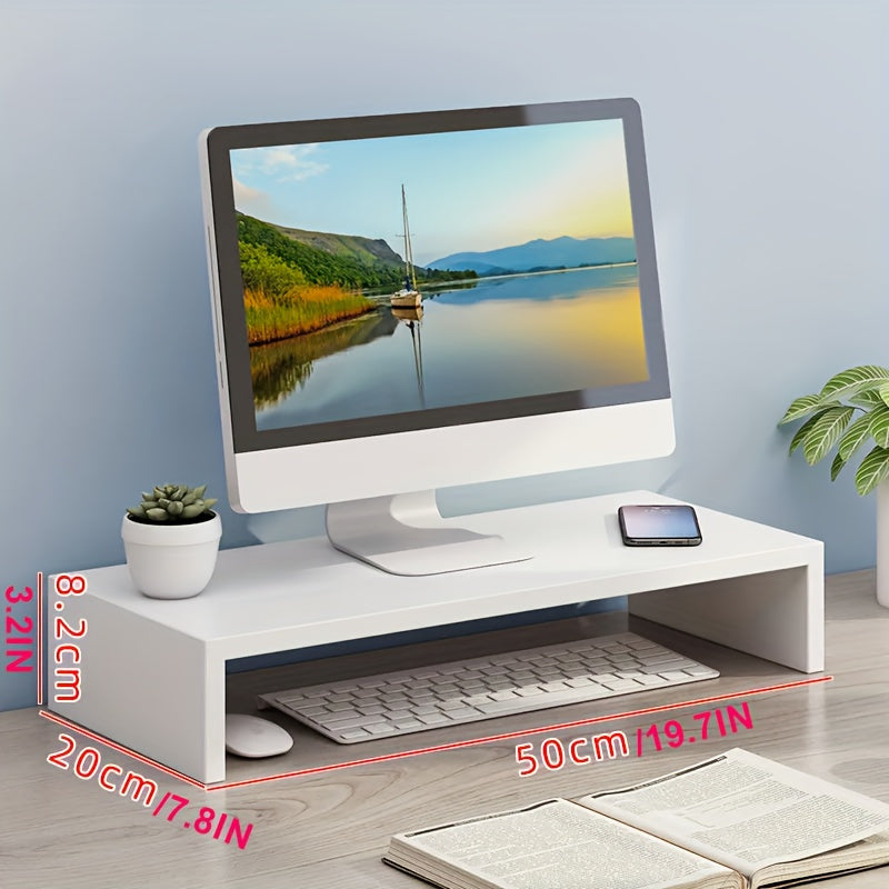 Wooden Monitor Stand Desktop Organizer TV Screen Computer Printer Laptop