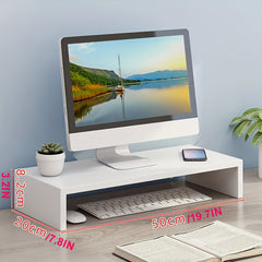 Wooden Monitor Stand Desktop Organizer TV Screen Computer Printer Laptop