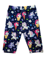 Girls' Unicorn Graphic Shorts Leggings For Summer Dance Bike Shorts