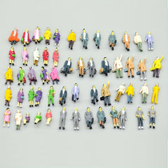 24pcs 1:87 Scale Railway Model Working People for Building Scene Landscape