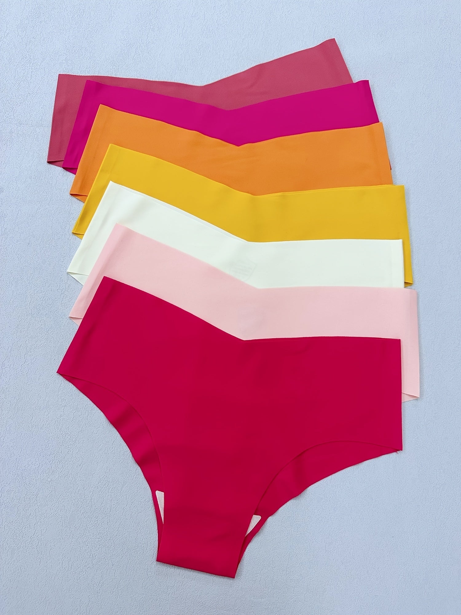 7pcs Seamless Solid Briefs Stretchy Intimates Panties Women's Lingerie