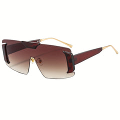 Men's Rimless Sunglasses, Holiday Party Sunglasses with Case