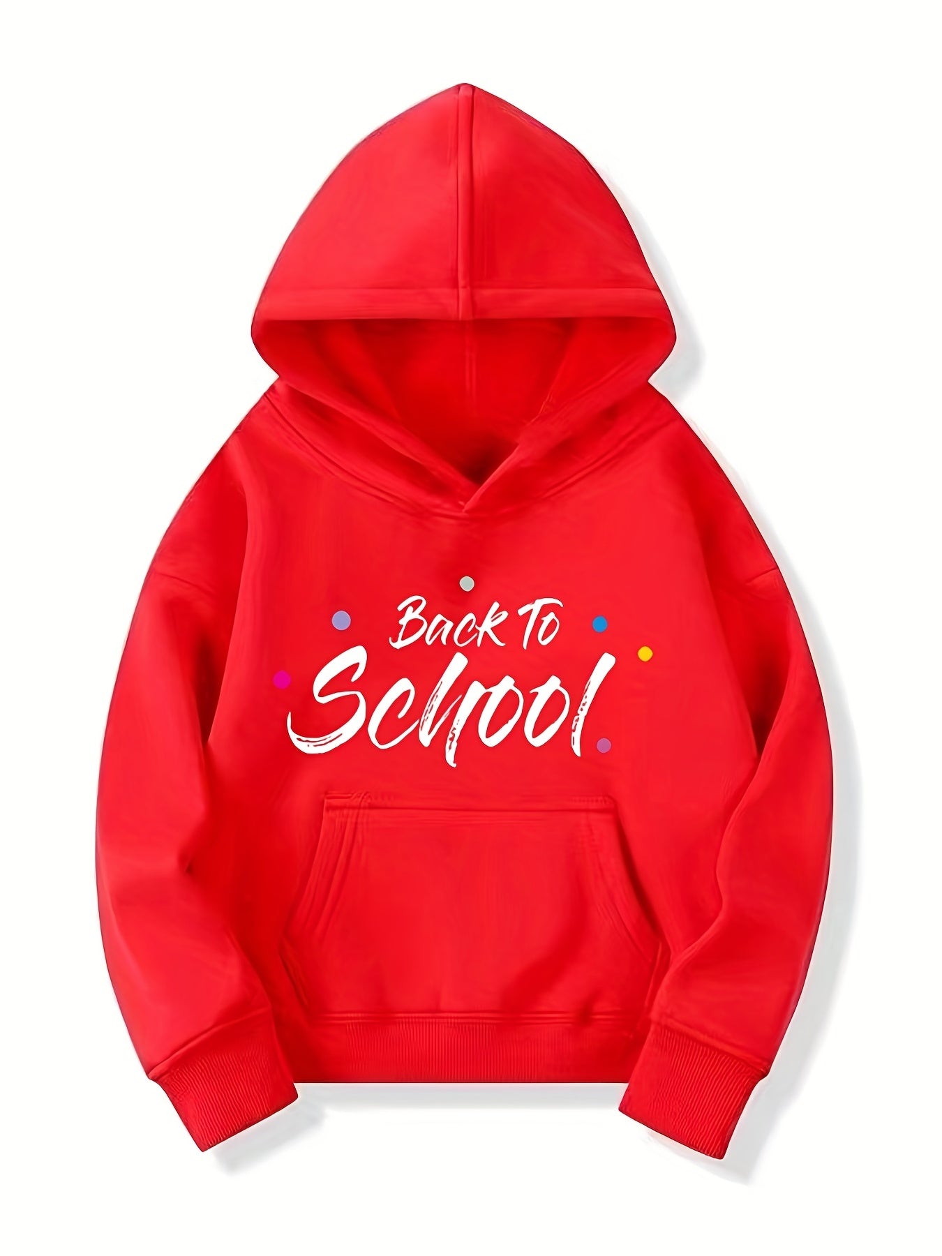 Girls' Back to School Pattern Hoodie Sweatshirt Top