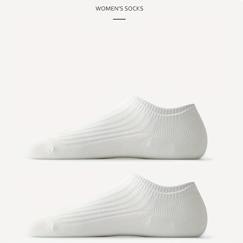 9 Pairs Ribbed Invisible Ankle Socks Women's Stockings