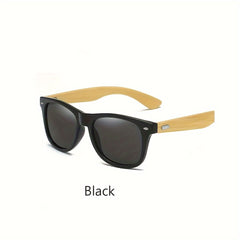 2pcs Personalized Wooden Glasses Custom Engraving High Bamboo Frame