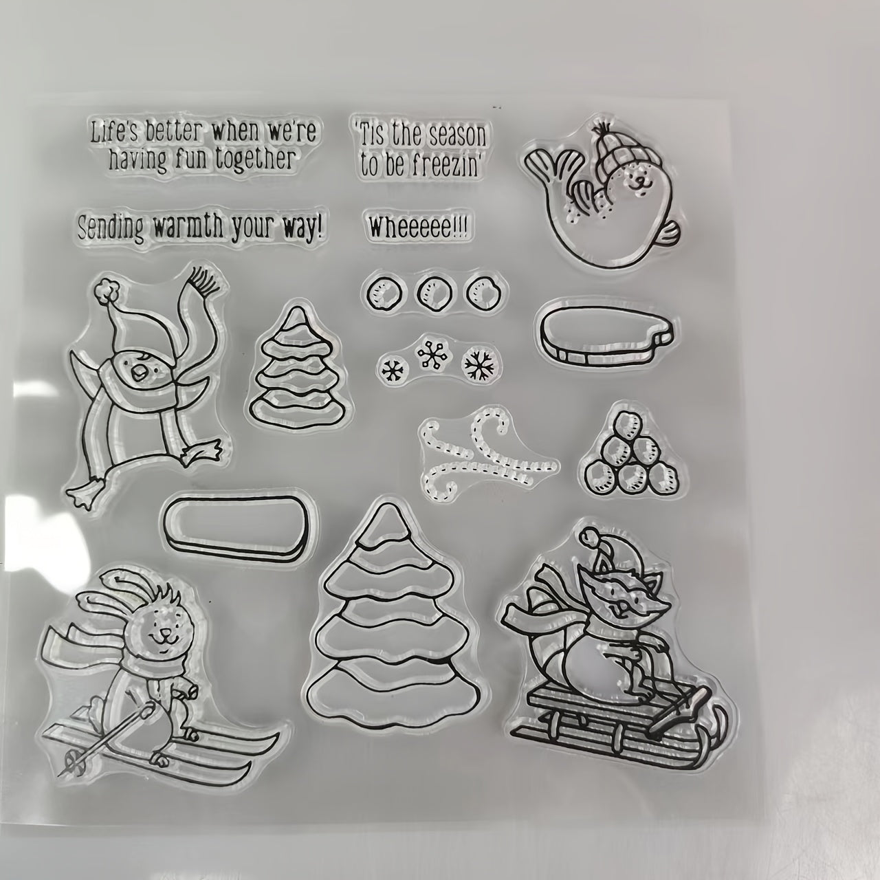 Christmas Animal Party Metal Cutting Dies And Stamps Set